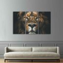 Ver imagem 1 de Quadro Leão Predador King para Sala Quarto 105x65