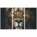 Ver imagem 3 de Quadro Leão Predador King para Sala Quarto 105x65