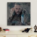 Ver imagem 3 de Quadro Vikings Ragnar Lothbrok Artístico 60x60 decorativo