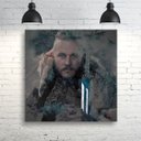 Ver imagem 1 de Quadro Vikings Ragnar Lothbrok Artístico 60x60 decorativo