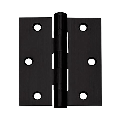 Dobradiça Inox P Porta C/ Rolamento 3½x3 Preto - 6 Unidades