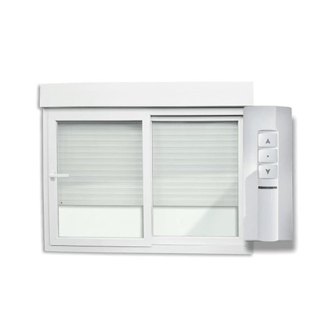 Janela de Pvc Acústica com Motor e Persiana Integrada - 120x200