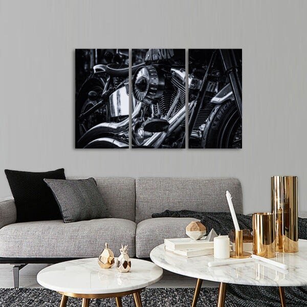 Quadro decorativo Harley Davidson Motos Jogo 3 Peças | MadeiraMadeira