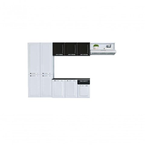 Cozinha de Aço Compacta 4 Peças Amanda - Itatiaia Branco-preto