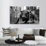 Quadro Touro de Wall Street Preto e Branco Sala Escritório - 3