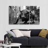 Quadro Touro de Wall Street Preto e Branco Sala Escritório - 1