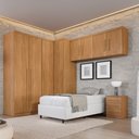 Ver imagem 3 de Guarda Roupa Modulado Dallas 5 Módulos 8 Portas de Bater 6 Gavetas