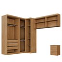 Ver imagem 1 de Guarda Roupa Modulado Dallas 5 Módulos 8 Portas de Bater 6 Gavetas