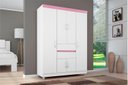 Ver imagem 6 de Guarda Roupa Atria 6 Portas 2 Gavetas Branco Rosa