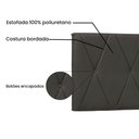 Ver imagem 3 de Painel de Cama 140cm Ancona Suede Cinza - Lucadi Home