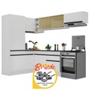 Ver imagem 3 de Cozinha Completa de Canto Veneza Mp2086 Multimóveis Branco/preto + Brinde Jogo de Panelas Tramontina