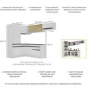 Ver imagem 4 de Cozinha Completa de Canto Veneza Mp2086 Multimóveis Branco/preto + Brinde Jogo de Panelas Tramontina