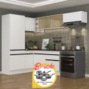Ver imagem 1 de Cozinha Completa de Canto Veneza Mp2086 Multimóveis Branco/preto + Brinde Jogo de Panelas Tramontina