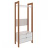 Closet Modulado Aberto com 2 Gavetas Prateleiras e Cabide Az1011 Tecno Mobili - Amendoa/branco - 2