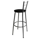 Ver imagem 4 de Kit 4 Banquetas Bistrô Aço Cinza e Assento Preto