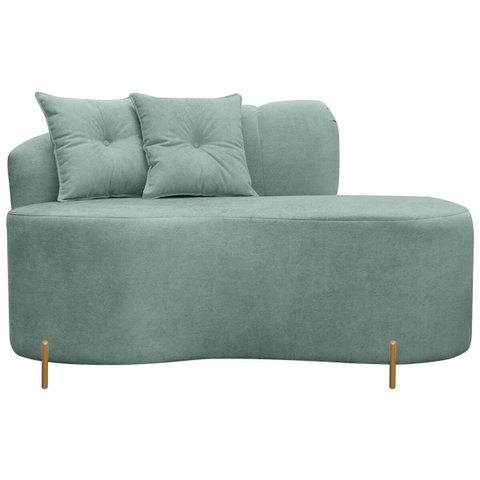 Sofá Namoradeira Orgânico Grécia 3 Lugares 200cm Bouclê:bouclê Verde Menta