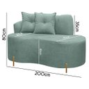 Ver imagem 6 de Sofá Namoradeira Orgânico Grécia 3 Lugares 200cm Bouclê:bouclê Verde Menta