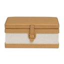 Ver imagem 1 de Caixa Decorativa em Mdf com Revestimento em Linho e Pu Caramelo 20cm 21072 Mart