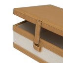 Ver imagem 3 de Caixa Decorativa em Mdf com Revestimento em Linho e Pu Caramelo 20cm 21072 Mart