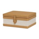 Ver imagem 2 de Caixa Decorativa em Mdf com Revestimento em Linho e Pu Caramelo 20cm 21072 Mart