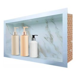 Nicho em Porcelanato Branco Calacata Ouro 60x32cm - 5