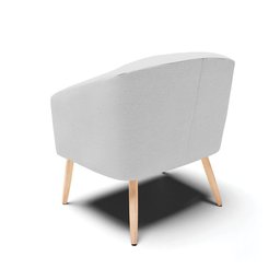 Cadeira Sala de Jantar Pé Palito Natural Stella Linho D03 - D'Rossi Cor Cinza - 4