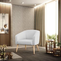 Cadeira Sala de Jantar Pé Palito Natural Stella Linho D03 - D'Rossi Cor Cinza - 6