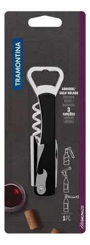 Ver imagem 2 de Abridor de Garrafa com Saca Rolhas e Canivete Tramontina