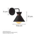 Ver imagem 2 de Arandela Interno Retro Dubai Alumínio Decorações: Cor Preto