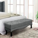 Ver imagem 4 de Recamier Villach Estofado 1.95 para Cama Casal Veludo Cinza Bz Home Decor