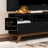 Rack com Painel para Sala Televisão até 55 Polegadas - Mod.2029:Preto - 3