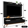 Rack com Painel para Sala Televisão até 55 Polegadas - Mod.2029:Preto - 5
