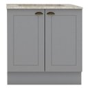 Ver imagem 1 de Balcao com Tampo para Cooktop 2p 80 Cm Americana Cinza Calcare Henn