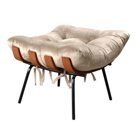 Puff Costela Cor:Suede Bege 080