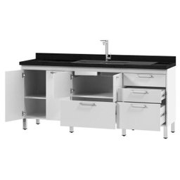 Balcão para Cozinha Hagar 1,94M  (Não Acompanha Tampo) - 2