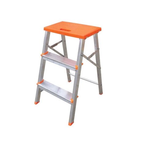 Escada Banqueta 03 Degraus Alumínio Até 120kg 0,63m Botafogo