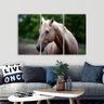 Quadro decorativo Rosto Cavalo Animais Mosaico 3 Peças - 5