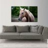 Quadro decorativo Rosto Cavalo Animais Mosaico 3 Peças - 4