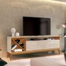 Rack Merlot 1.80 em Mdp Ideal para Tv de 58 com 03 Portas Edn Móveis Cedro/off White - 4