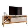 Rack Merlot 1.80 em Mdp Ideal para Tv de 58 com 03 Portas Edn Móveis Cedro/off White - 1