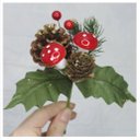 Ver imagem 1 de 12 Ramos Cogumelos Decoração De Natal Artificial 17cm