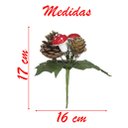 Ver imagem 2 de 12 Ramos Cogumelos Decoração De Natal Artificial 17cm