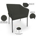 Ver imagem 4 de Kit 2 Cadeiras para Sala de Jantar Estar Living Olívia L02 Linho Verde Musgo - Lyam Decor