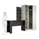 Ver imagem 5 de Guarda Roupa Prateleiras E Bancada Com Painel Crema Com PTx