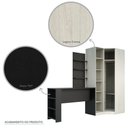 Ver imagem 2 de Guarda Roupa Prateleiras E Bancada Com Painel Crema Com PTx