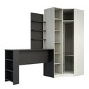 Ver imagem 6 de Guarda Roupa Prateleiras E Bancada Com Painel Crema Com PTx