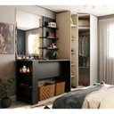 Ver imagem 1 de Guarda Roupa Prateleiras E Bancada Com Painel Crema Com PTx