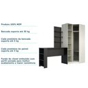 Ver imagem 3 de Guarda Roupa Prateleiras E Bancada Com Painel Crema Com PTx