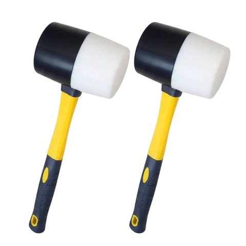 Martelo Marreta Borracha Ergonomico Kit 2 Uni Assentar Piso Obra Reparos Marreta Piso Ceramica Repar