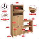 Ver mais imagens de Sapateira Estreita 3 Gavetas Organizadora Banqueta Calçados Gancho Casaco Bolsa Hall Entrada Quarto